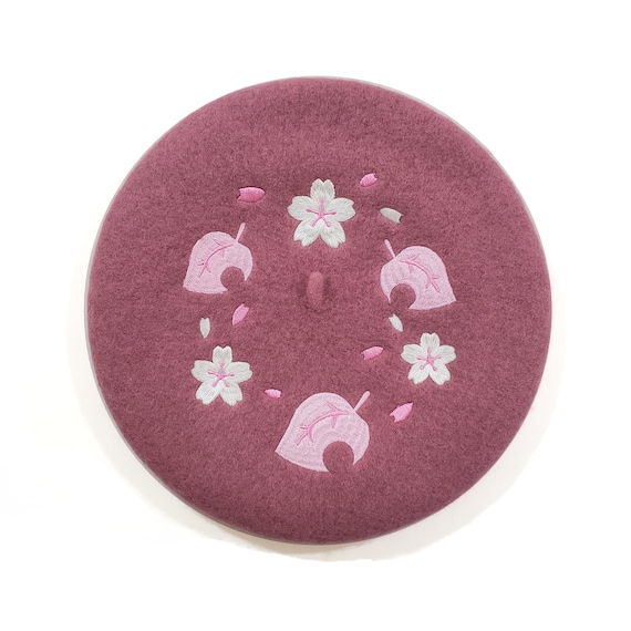 花柄桜刺繍ベレー帽 - Etsy 日本