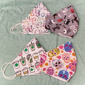 Adult Cloth Face Mask - Lots of Print Choices including Organic Cotton