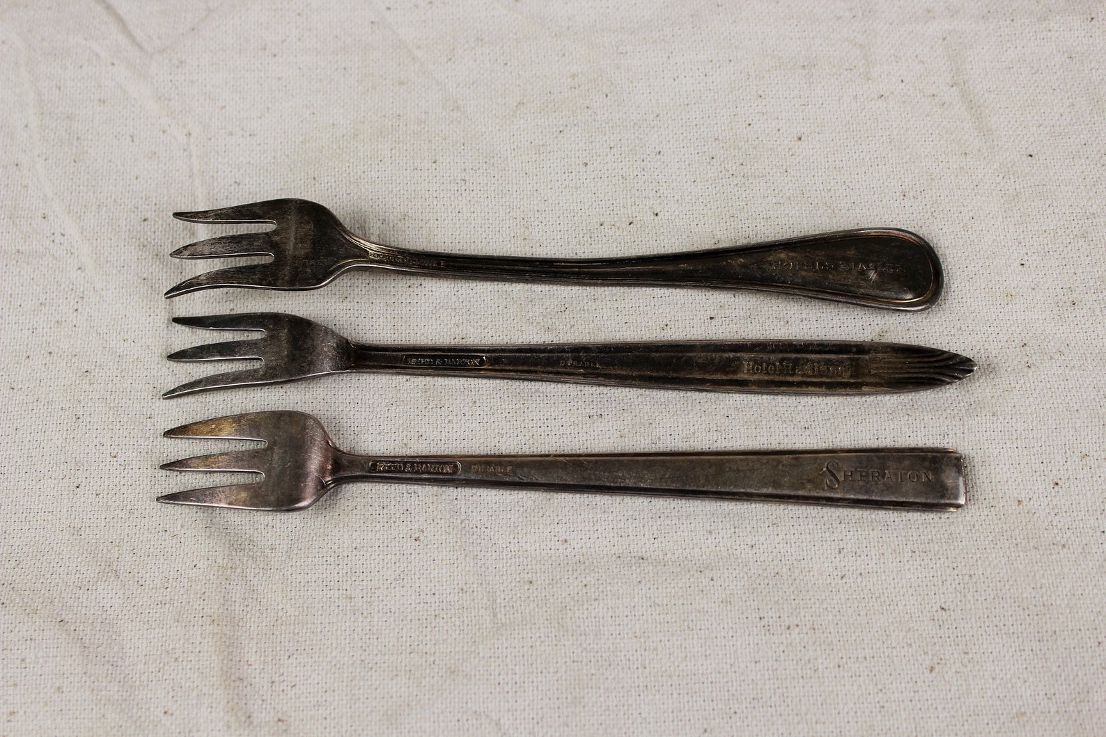 Antique Set of 7 Seafood Cocktail Forks 3 Silverplate Etsy