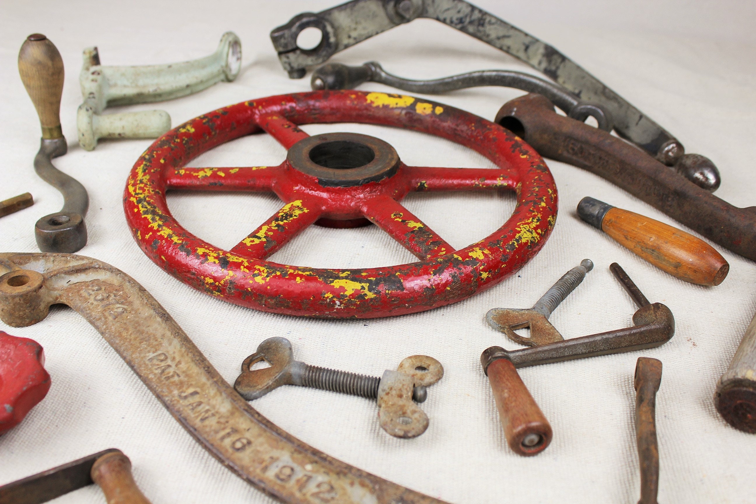 15Piece Collection of Antique Handles Levers and Cranks Etsy