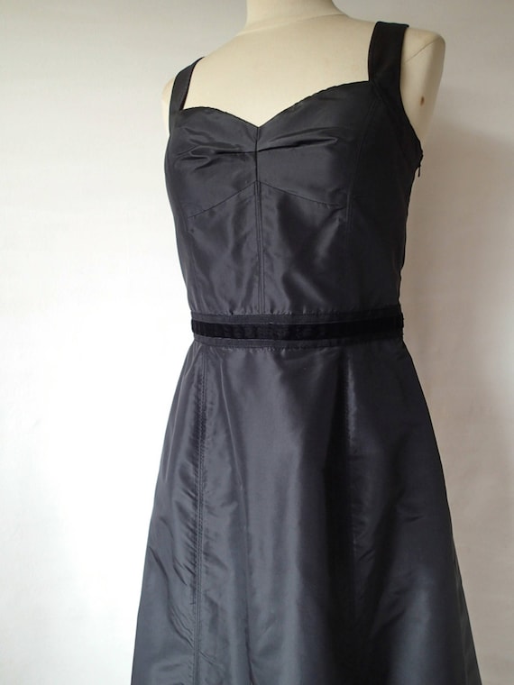 Vintage clothing sale cocktail party dress, Black… - image 2