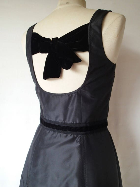 Vintage clothing sale cocktail party dress, Black… - image 7