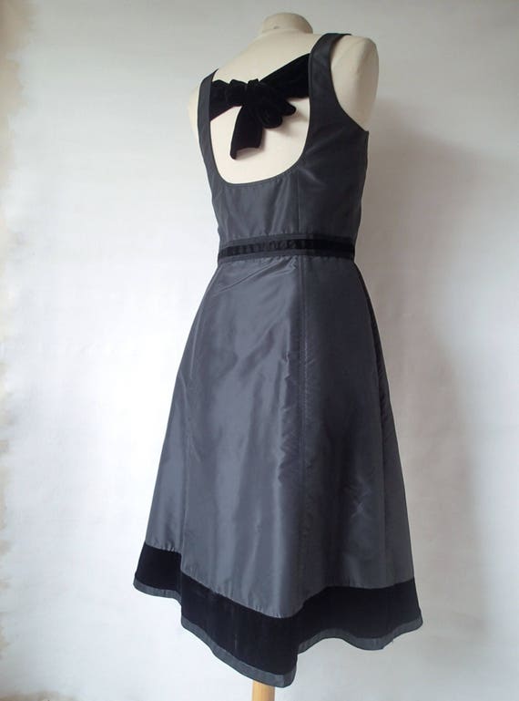 Vintage clothing sale cocktail party dress, Black… - image 6