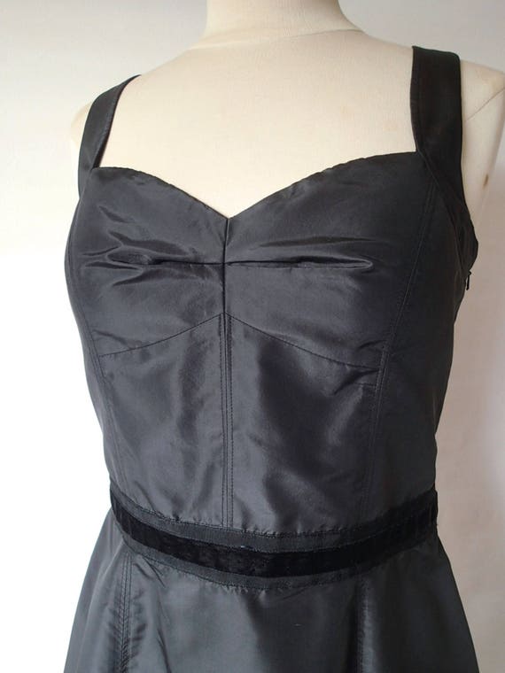 Vintage clothing sale cocktail party dress, Black… - image 3