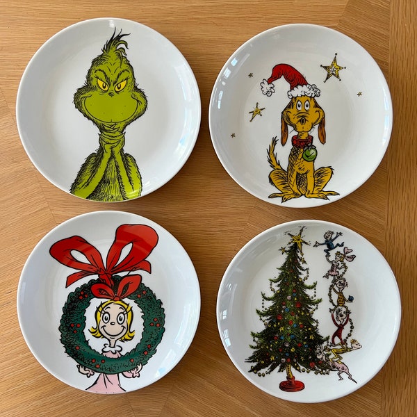 Ceramic Grinch Plates Etsy