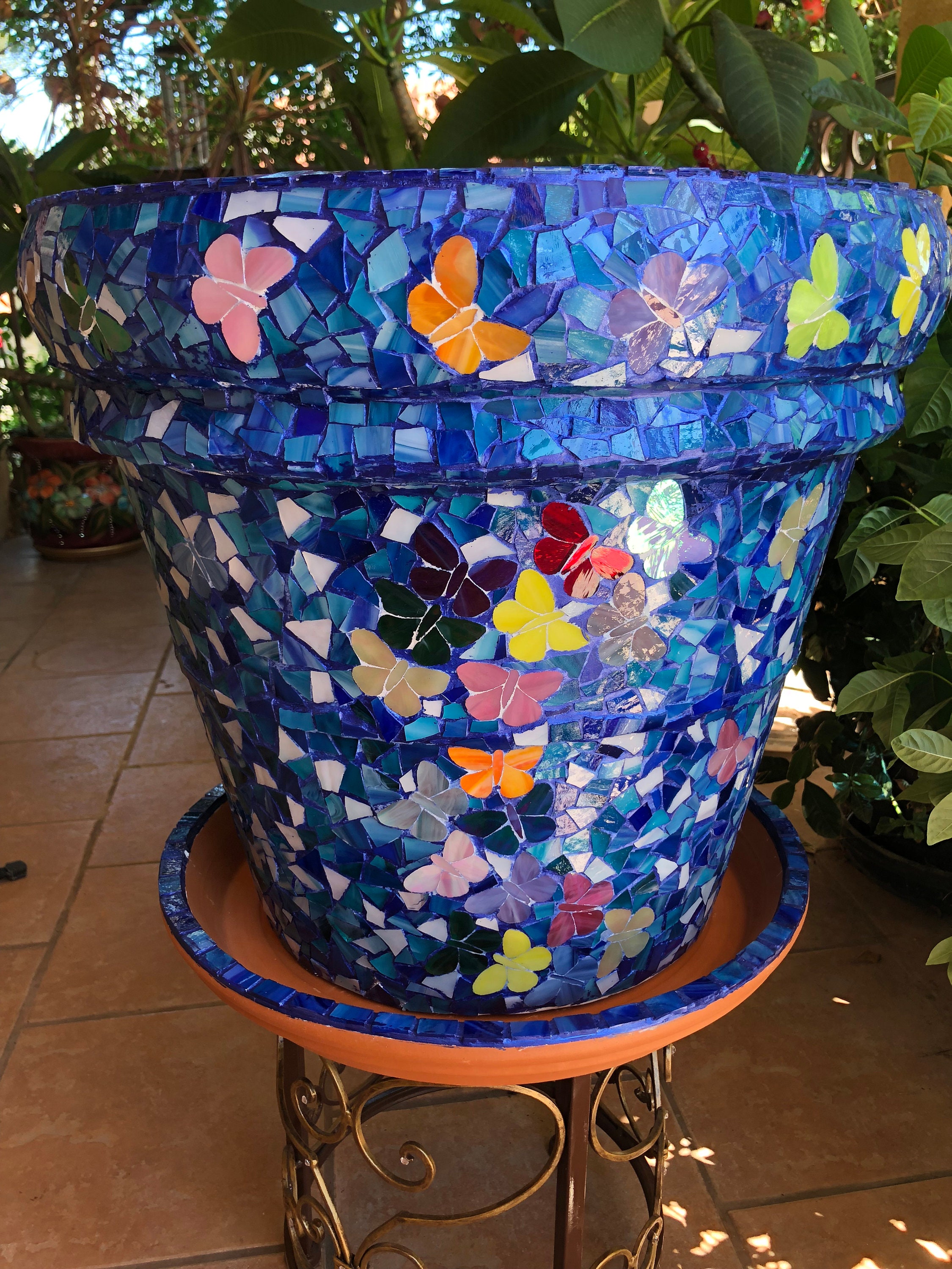 Louis Vuitton pattern pot, This mosaic FLOWER POT was inspi…