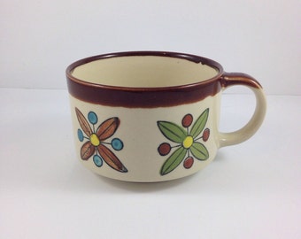 1970s Cup,atomic,Extra Large Coffee Mug, Retro, Stoneware Mug, Large Soup Cup, Pottery Mug, Large Coffee Cup,Large Mug,Coffee Mug,starburst