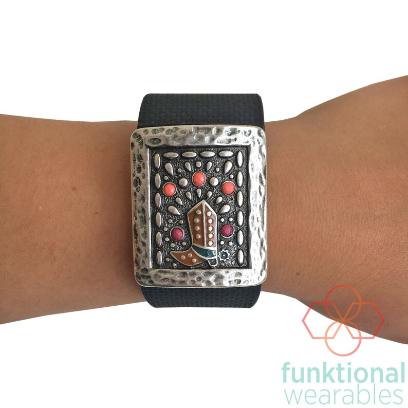 Ships FREE The COWBOY BOOT Silver Charm to Dress Up Your Favorite Fitness Tracker Charm to Accessorize the Fitbit Surge Activity Tracker