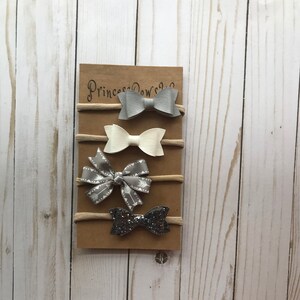 Glitter Baby Bow Headband, Baby Bow, Nylon Headband, Infant Bow, Girl Headband, Gold Glitter Baby Girl Bow, Newborn Headband, Girls Bow, Bow