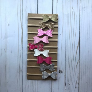 Baby Headband SET, Baby Headband, Baby Headband Bows, Baby Hair Bows, Baby Hair Clips, Small Bows, Newborn Headbands, Nylon Headbands, Bows