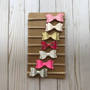 Baby Bow Headband, Baby Girl Headband, Baby Headband, Baby Bows, Floral Bow Headband, Flower Headband, Bow Headband Set, Newborn Headband