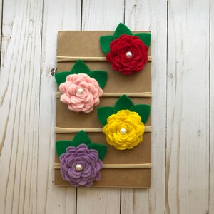 Baby Headband SET, Baby Headbands, Flowers, Baby Girl Headbands, Flower Baby Headbands, Newborn Headbands, Nylon Headbands,Baby Hair Bows