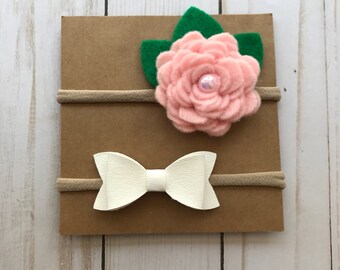 Baby Headband, Bow Headband Set, Baby Girl Bow Headband, Baby Bow Headband, Felt Bow Headband, Baby Headband Set, Baby Accessories, Bows