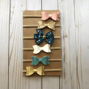 Baby Headband SET, Baby Headband, Baby Headband Bows, Baby Hair Bows, Baby Hair Clips, Small Bows, Newborn Headbands, Nylon Headbands, Bows