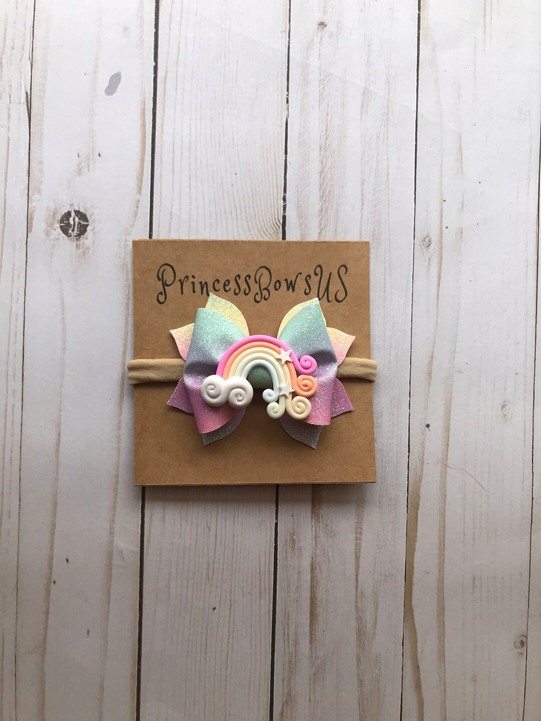 Rainbow Baby Headband, Glitter Rainbow Headband, Baby Headband, Baby