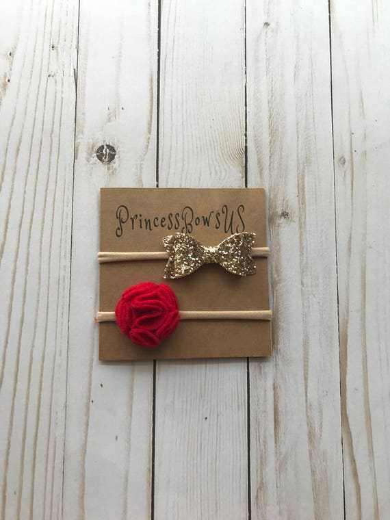 Baby Headband, Baby Bow Headband, Newborn Headband, Baby Hair Bows, Baby Bows, Flower Headband, Girl Bows, Toddler Hair Bows, Gold Bow