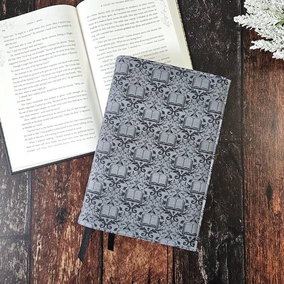 Morally Gray Book Cover, Dark Romance Reusable Dust Jacket, Bookish Gift, Adjustable Covers