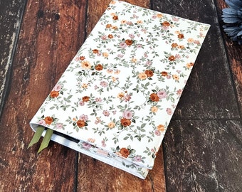 Country Floral Adjustable Book Cover | Dust Jacket | Book Sleeve | Bookish Gift | Book Accessories | Padded Book Cover | Reusable Cover