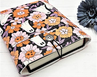 Pink Flower Ghosts | Book Sleeve | Kindle Sleeve | Book Accessory | Book Protector | Book Cover | Kindle Case | Book Lover Gift | Handmade