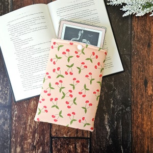 Cherry Heart Kindle Sleeve | Book Lover Gift | Colorsoft Cover | Kindle Case | Bookish Gift | Kindle Paperwhite | Book Sleeve | Cherries