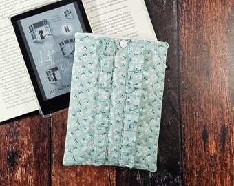 Blue Daisy Floral Ruffle Kindle Sleeve | Book Lover Gift | Book Cover | Kindle Case | Bookish | Kindle Cover | Handmade Gift | Book Sleeve