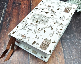 Pride and Prejudice Brown Adjustable Book Cover | Dust Jacket | Book Sleeve | Bookish Gift | Book Accessories | Book Jacket | Reusable Cover