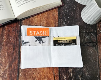 Handmade Tea Bag Wallet, Travel Tea and Sugar Holder, Portable Tea Wallet, Tea Lover Gift, Handmade Gifts for Tea Drinker
