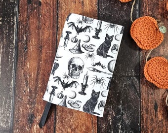Skull Apothecary Adjustable Book Cover | Dust Jacket | Book Sleeve | Bookish Gift | Book Accessories | Gothic Book Cover | Reusable