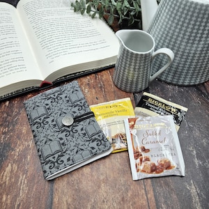 Cartera de té Morally Gray / Porta bolsitas de té / Cartera para bolsitas de té / Estuche para bolsitas de té / Porta bolsitas de té / Regalo para amantes del té / / Bolsita de té de viaje / Té y azúcar