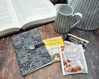 Morally Gray Tea Bag Wallet, Travel Tea and Sugar Holder, Portable Tea Wallet, Tea Lover Gift, Handmade Gifts for Tea Drinker