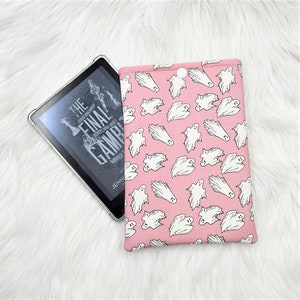 Pink Ghost Kindle Sleeve | Book Lover Gift | E-Reader Cover | Kindle Case | Bookish Gift | Kindle Paperwhite Cover | Kindle Sleeve