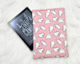 Pink Ghost Kindle Sleeve | Book Lover Gift | E-Reader Cover | Kindle Case | Bookish Gift | Kindle Paperwhite Cover | Kindle Sleeve