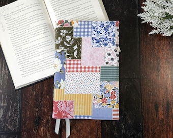 Handcrafted Quilted Fabric Bible Cover and Coordinating Bookmark / Custom Sizing Available
