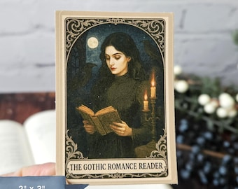 Gothic Romance Reader Aufkleber: Dark Academia Vinyl Aufkleber