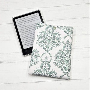 Etui pour Kindle en toile verte | Étui pour Kindle | Couverture souple couleur | Cartable | Cadeau livresques | Couverture Paperwhite pour Kindle | Pochette de livre | Fait main