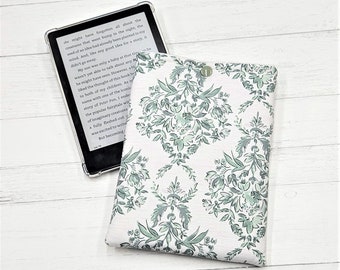 Green Toile Kindle Sleeve | Kindle Protector | E-Reader Cover | Case for Kindle | Bookish Gift | Kindle Paperwhite Cover | Book Sleeve