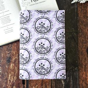 Stars and Dreams Listen Adjustable Book Cover | Dust Jacket | Book Sleeve | Bookish Gift | Book Accessories | Fantasy Book Cover | Reusable
