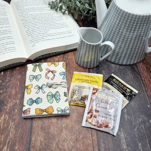 Kokette Bögen Tee Geldbörse | Teebeutelhalter | Teebeutel Geldbörse | Teebeutel Etui | Teebeutelhalter | Geschenk für Teeliebhaber |  | Reise Teebeutel | Tee und Zucker