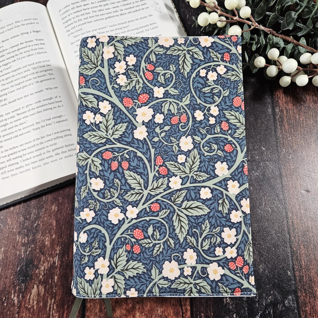 Books With Raspberry Cover Victorian Raspberry Floral Book Cover, Adjustable Book Sleeve, Reusable ...