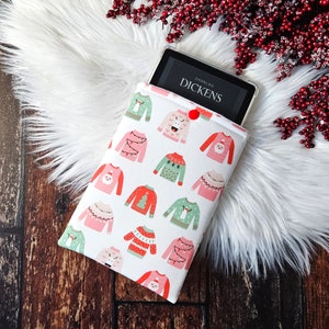 Ugly Sweater Kindle Sleeve | Book Lover Gift | Colorsoft Pouch | Kindle Case | Bookish Gift | Book Sleeve | Holiday Book Bag | Christmas
