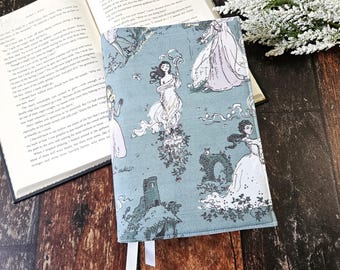 Copertina per libro di romanticismo gotico, sovraccoperta romantica riutilizzabile, regalo per amanti dei libri, copertine regolabili