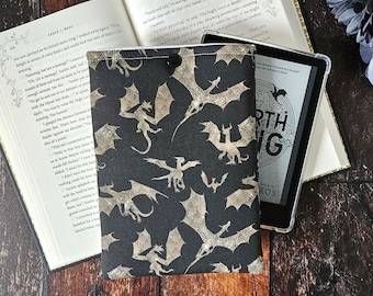 Goldener Drache Kindle Hülle, E-Reader Geschenk, Buch Tasche, Geschenk für Bücherlieber, Fantasy Tasche für Bücher