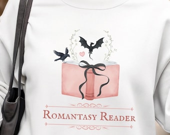 Romantasy Sweatshirt, Book Lover Shirt, Bookish Gift, Fantasy Dragon Books Sweater, Reading Sweater, Booktok Shirts, Romance Book Sweatshirt