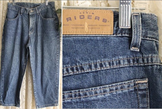 Vintage LEE RIDER CROPPED Jeans, 30 Waist x 20 In… - image 1