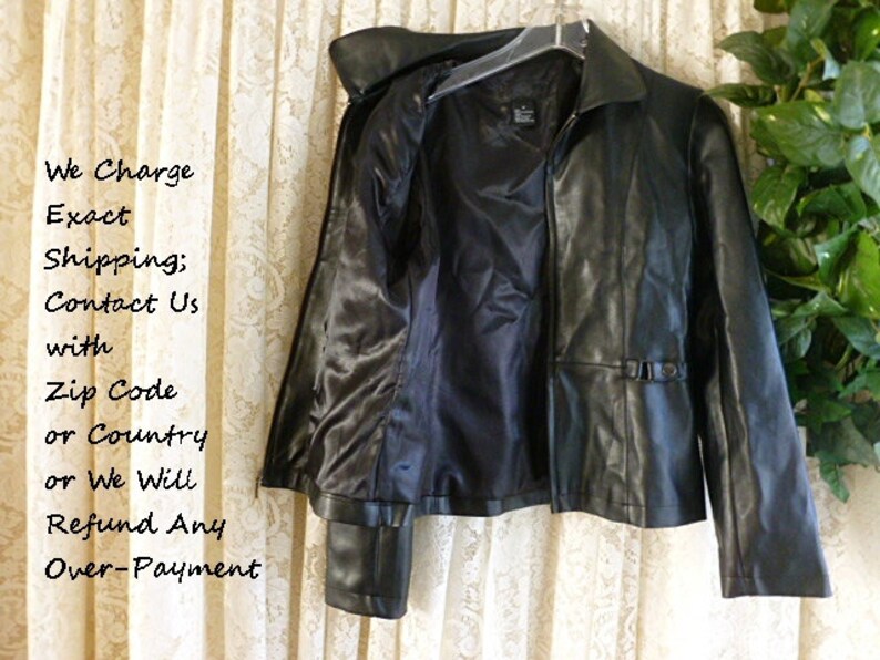 Vintage WET LOOK POLYURETHANE Ladies Jacket Coat Size Medium Etsy