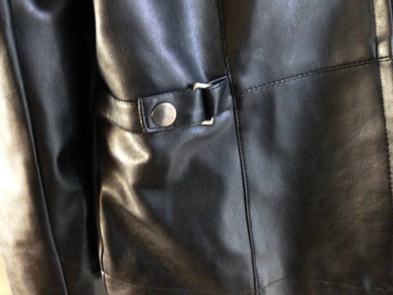 Vintage WET LOOK POLYURETHANE Ladies Jacket Coat Size Medium Etsy