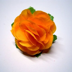 Orange Pfingstrose Haarnadel, Pfingstrosen Haargummi, Haarschmuck, Kleine Pfingstrosen Knospe für kleine Prinzessin, Hellorange Blume, Versandfertig