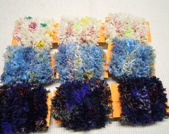 Blau Tone Art Yarn Bundle: Handgemachtes Wimpern Garn