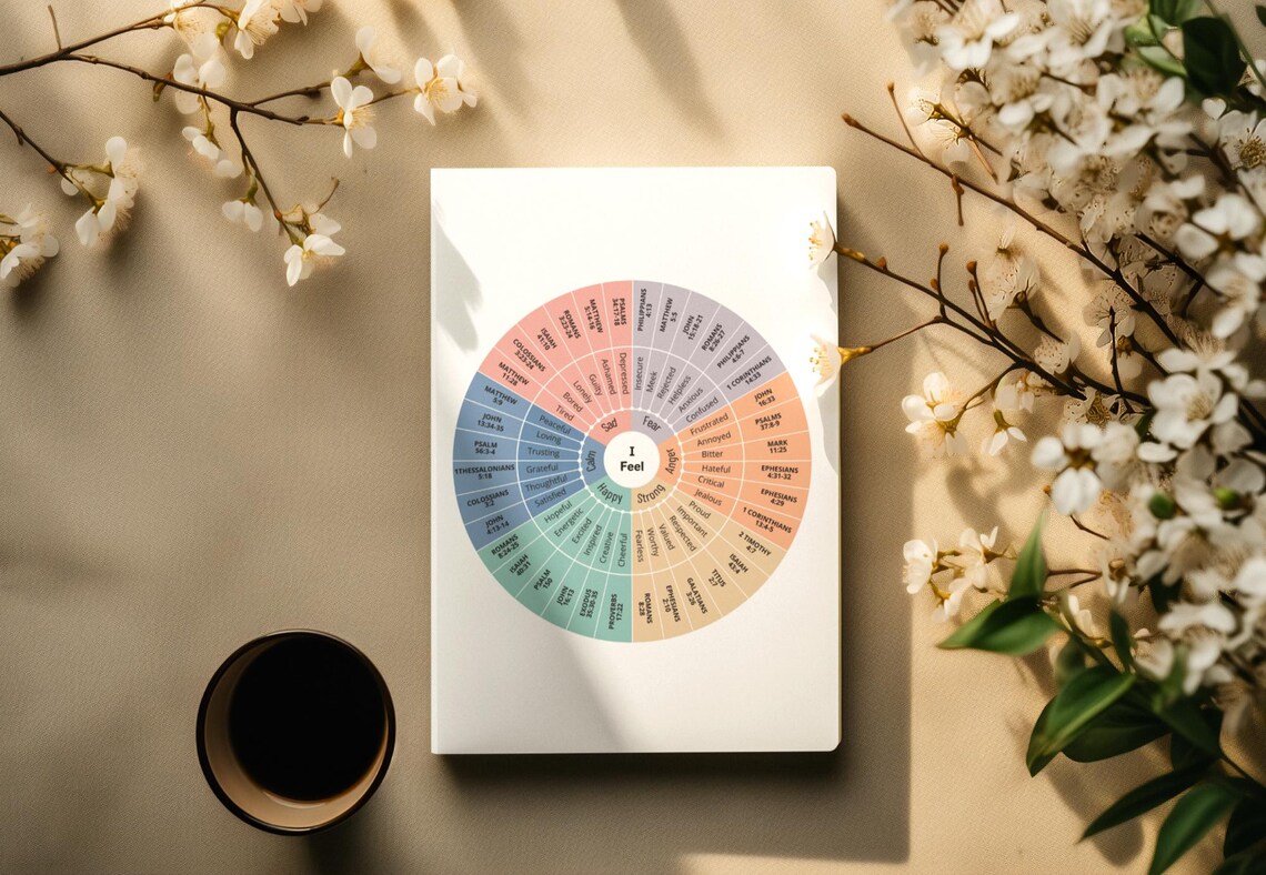 Bible Emotions Wheel Printable | Therapy Tools | I Feel | Christian ...