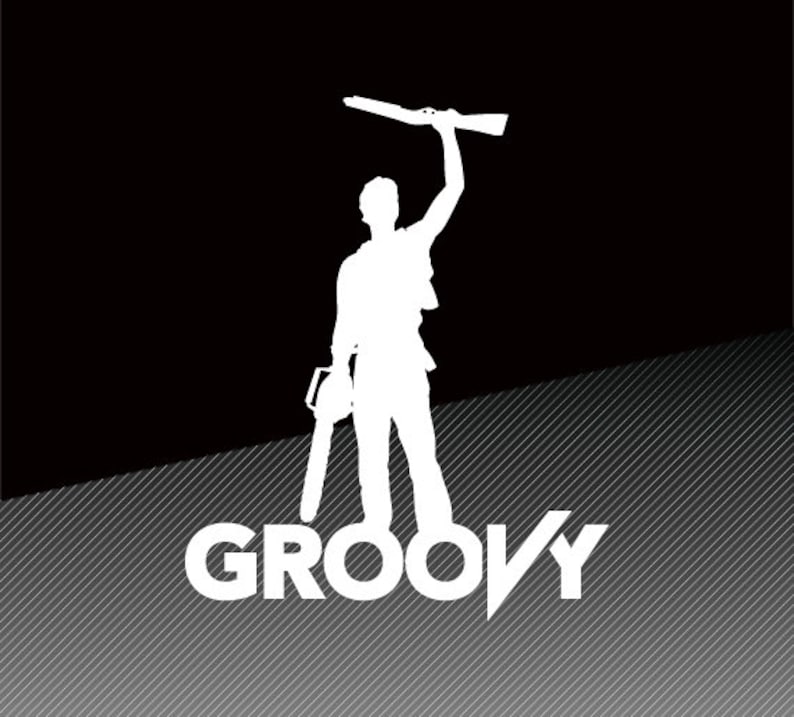 Ash Evil Dead Army of Darkness Boomstick GROOVY Vinyl Decal Sticker Etsy